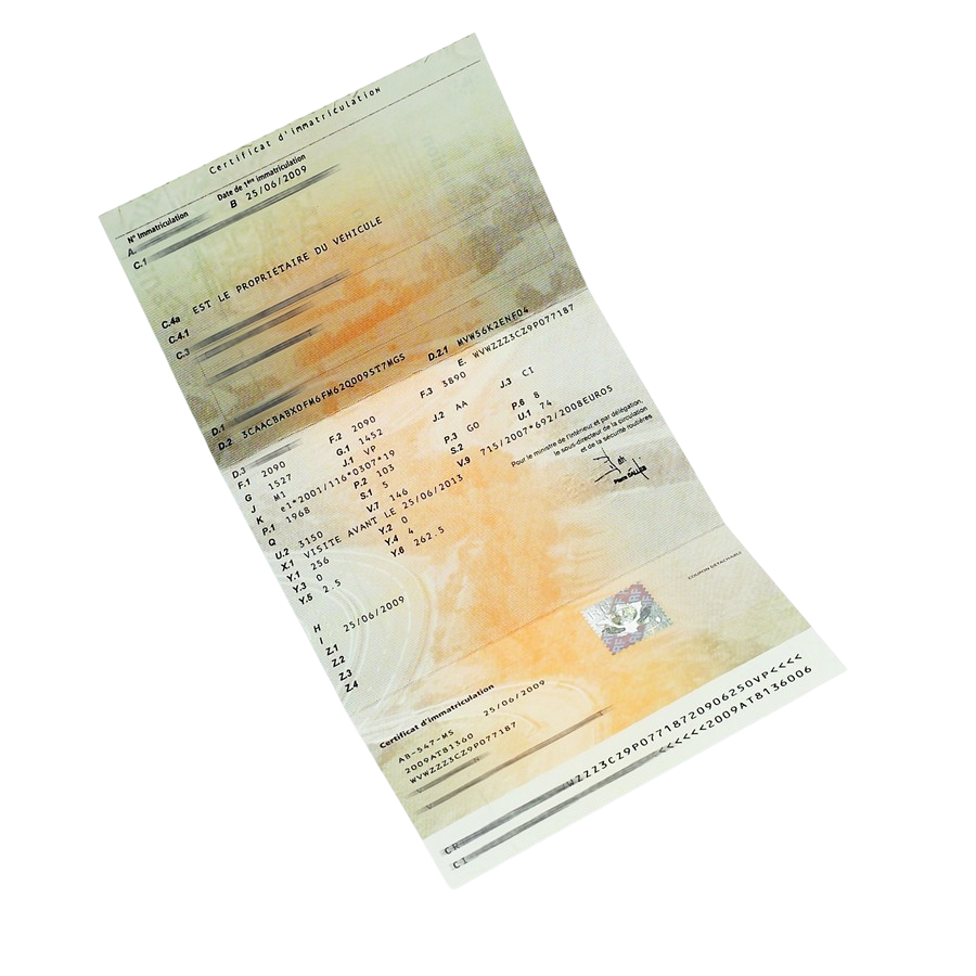 Documents carte grise